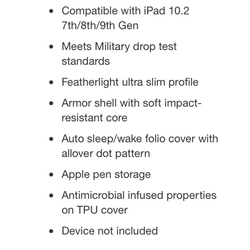 NIB (U) by UAG Apple iPad 10.2” Dot (7th/8th/9th Generation)